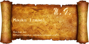 Mauks Izmael névjegykártya